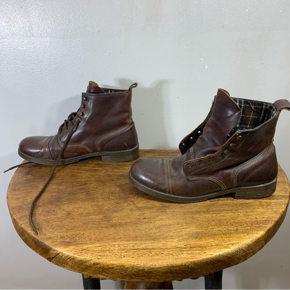 Lavorazione artigiana combat style leather boots - Picture 3 of 11